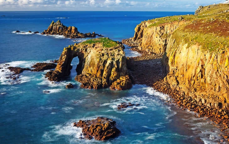 Landschaft im Land End Cornwall England